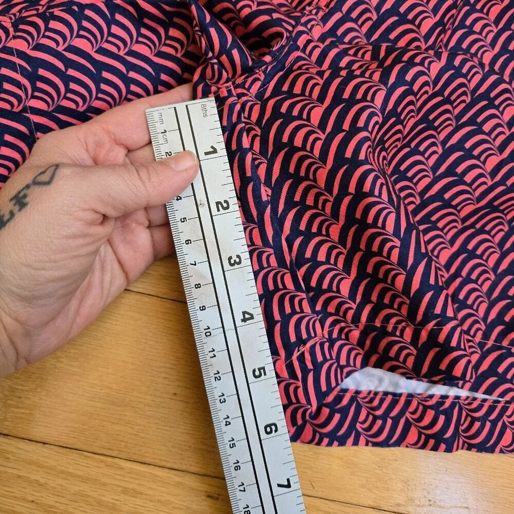 Trunks Surf & Swim | pink geometric print athletic swim trunk shorts | MENS S